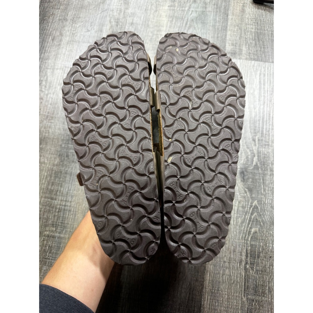Birkenstock Mayari Mocha Brown Birko-Flor Sandals Womens 40 L9 M7 Toe Loop - Picture 3 of 6